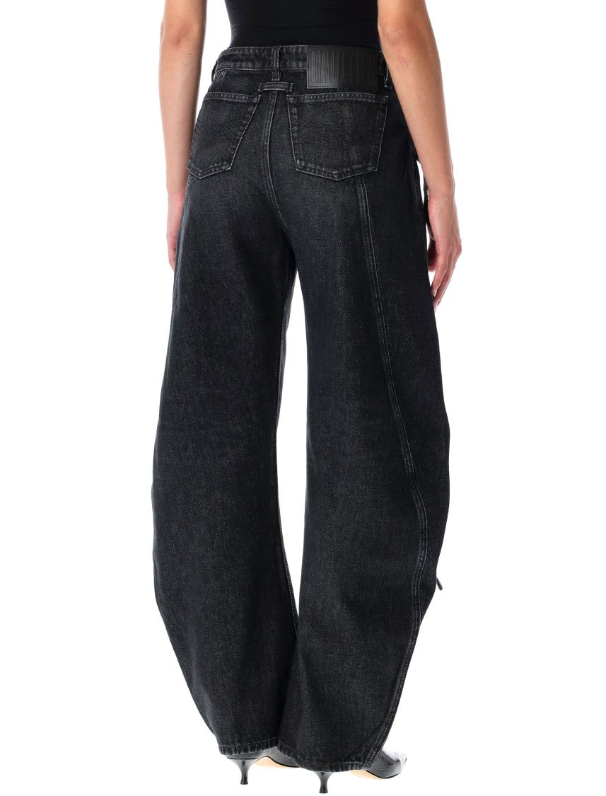 Jean Paul Gaultier Black Denim Strap Loose-Fit Jeans