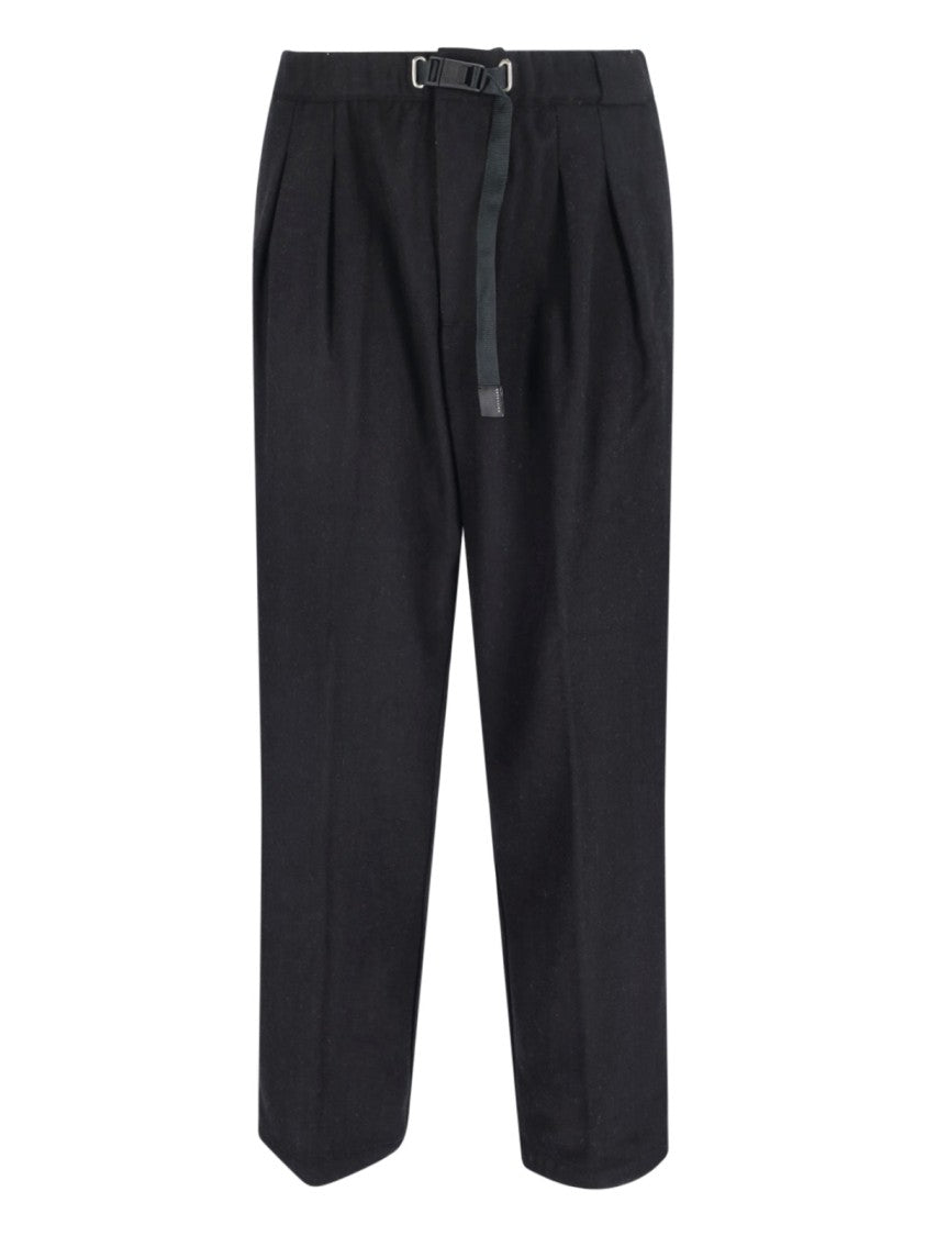 White Sand Wool-Blend Pants – Black