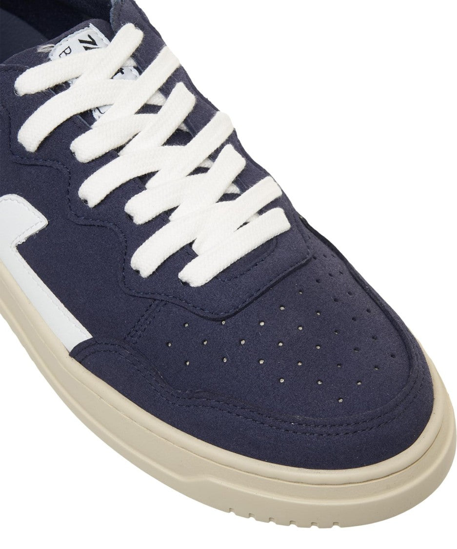 Zeta Blue 'Beta B3' Sneakers With Chunky Sole And Perforated Detailing