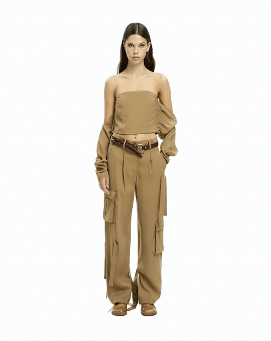 Mlo Utility Cargo Adjustable Hem Trousers