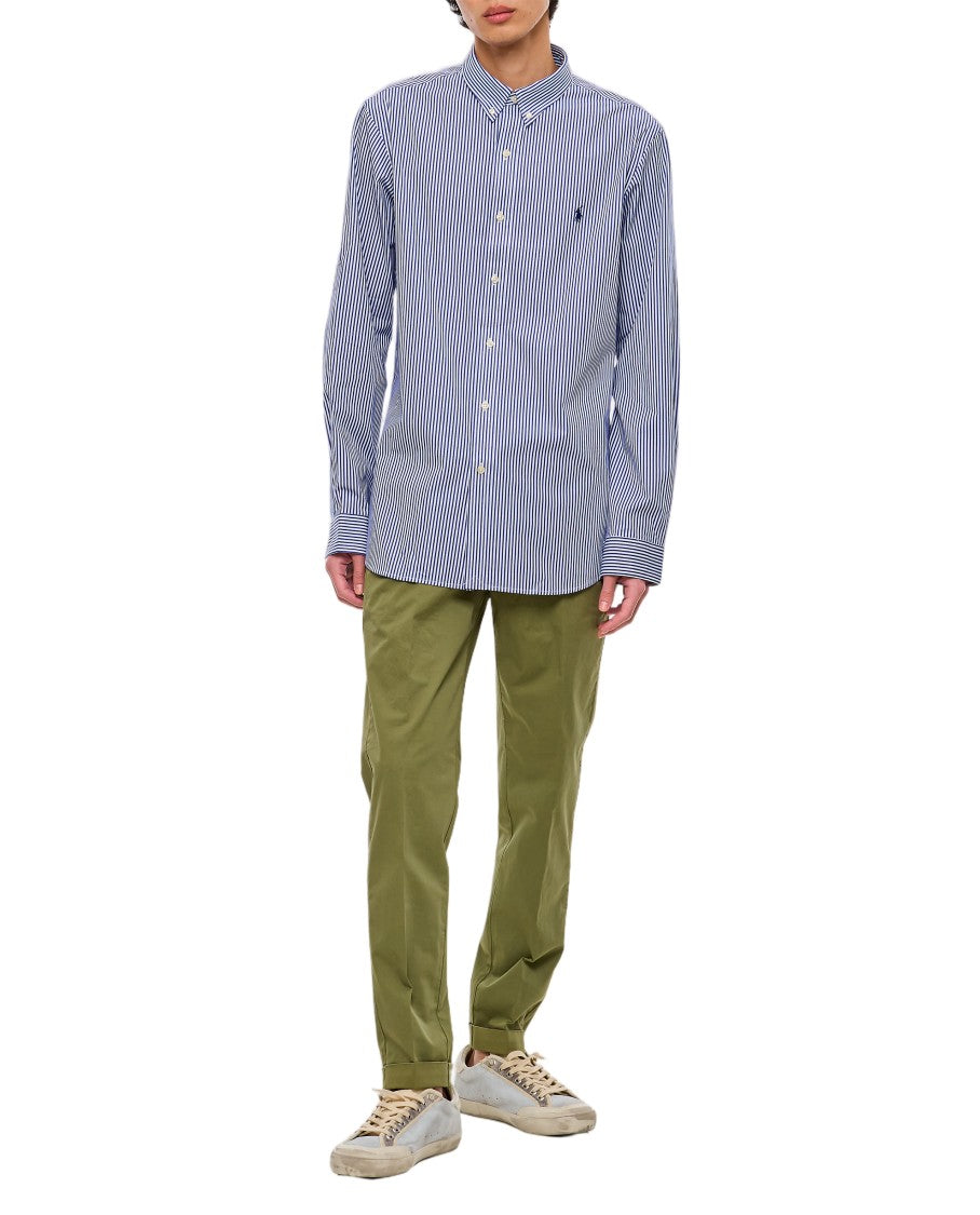 Polo Ralph Lauren Slim Fit Cotton Sport Shirt With Vertical Stripes