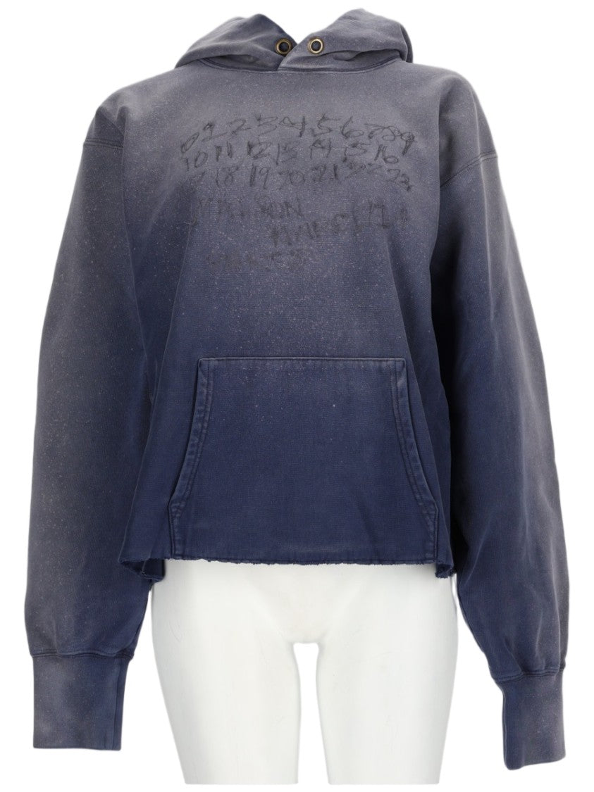 Maison Margiela Faded Blue Gradient Cotton Sweatshirt