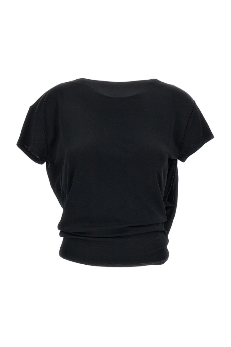 Jacquemus Fluid Viscose Draped Open-Back Top