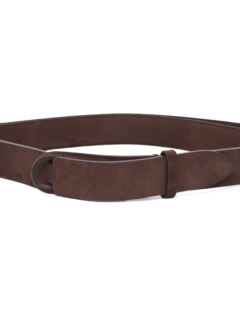 Claudio Orciani Smooth Calf Leather Belt With Polished Finish
