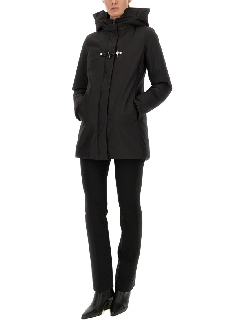 Fay Toggle Closure Black Coat