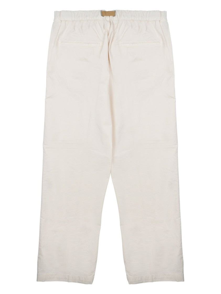 White Sand Pima Cotton Blend Relaxed Pants