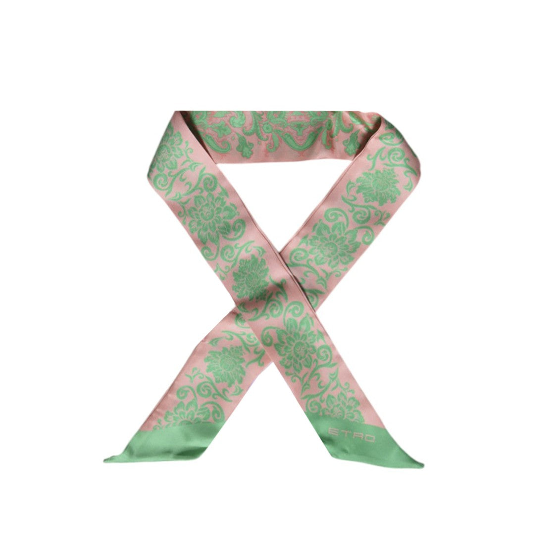 Etro Pink Silk Paisleyna Blouse With Paisley Print