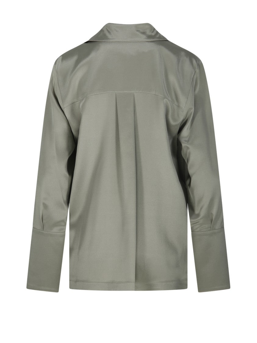 Max Mara Relaxed-Fit Blouse With Classic Collar And Unique Cuffs