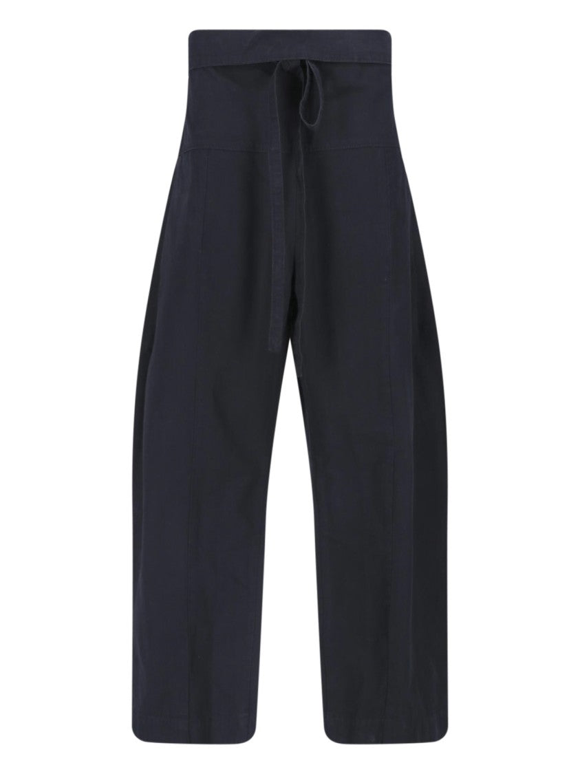 Matteau Wide-Leg Cropped Trousers With Self-Tie Belt