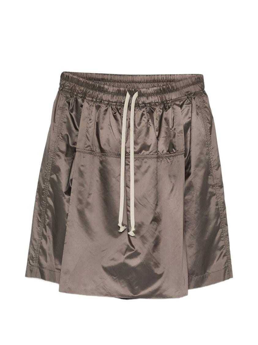Moncler X Rick Owens Brown Woven Kilt Bermuda Shorts