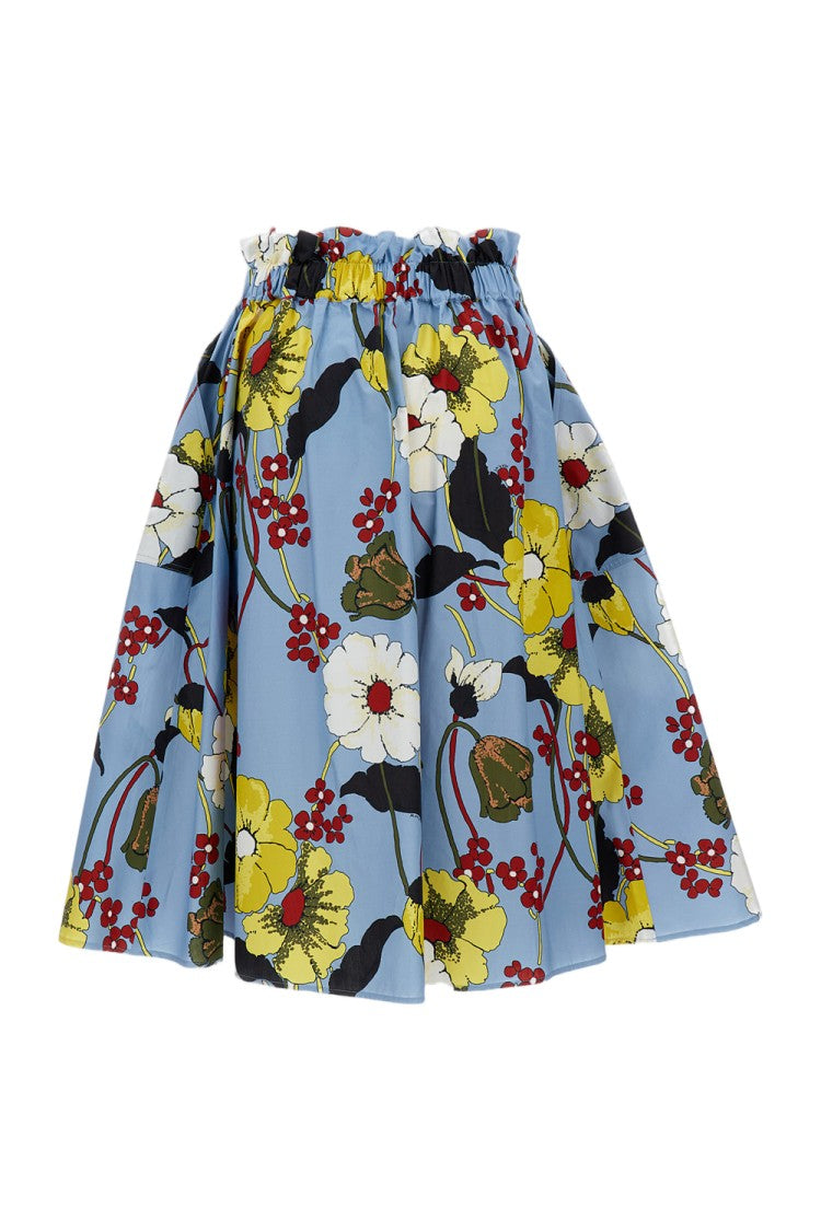 Marni Floral Printed Poplin Skirt