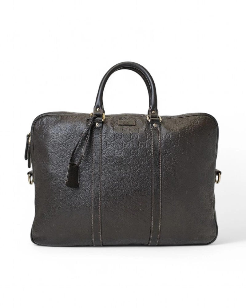 Gucci Brown Gg Supreme Document Holder