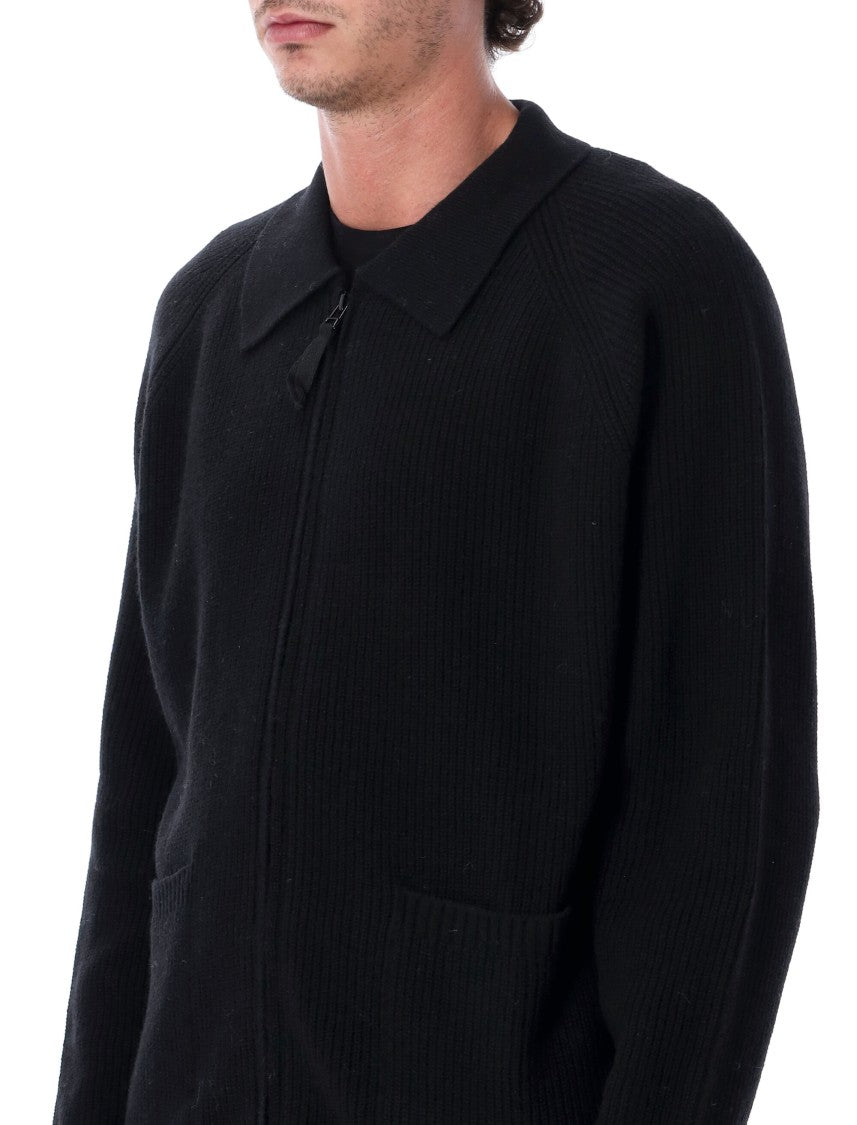 Universal Works Relaxed Fit Eco Wool Zip Cardigan With Raglan Sleeves