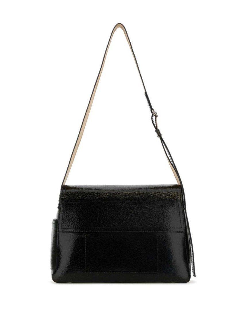 Alexander Mcqueen Grained Black Calf Leather Tote Bag