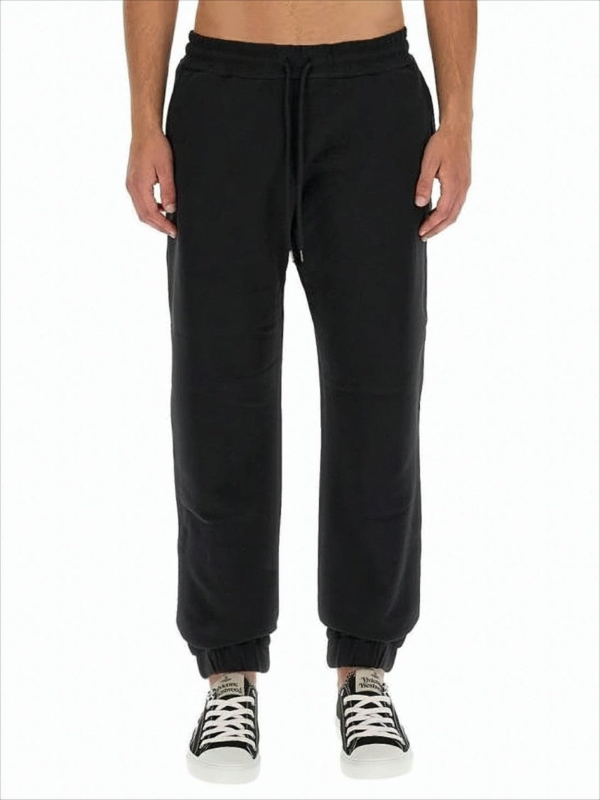 Vivienne Westwood Relaxed Fit Black Jogger Pants With Tapered Cuffs