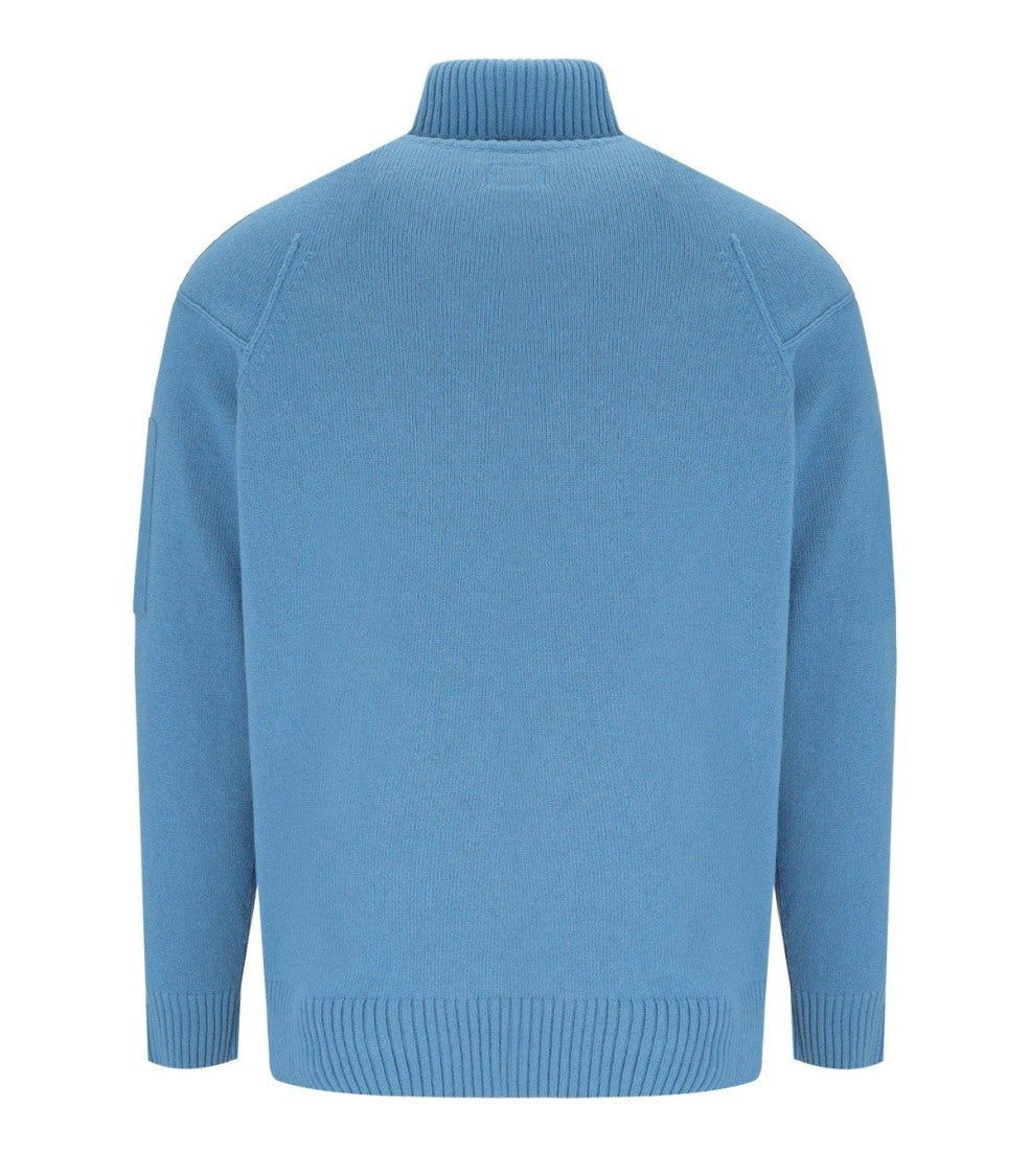 C.P. Company Grs Aegean Blue Turtleneck Sweater