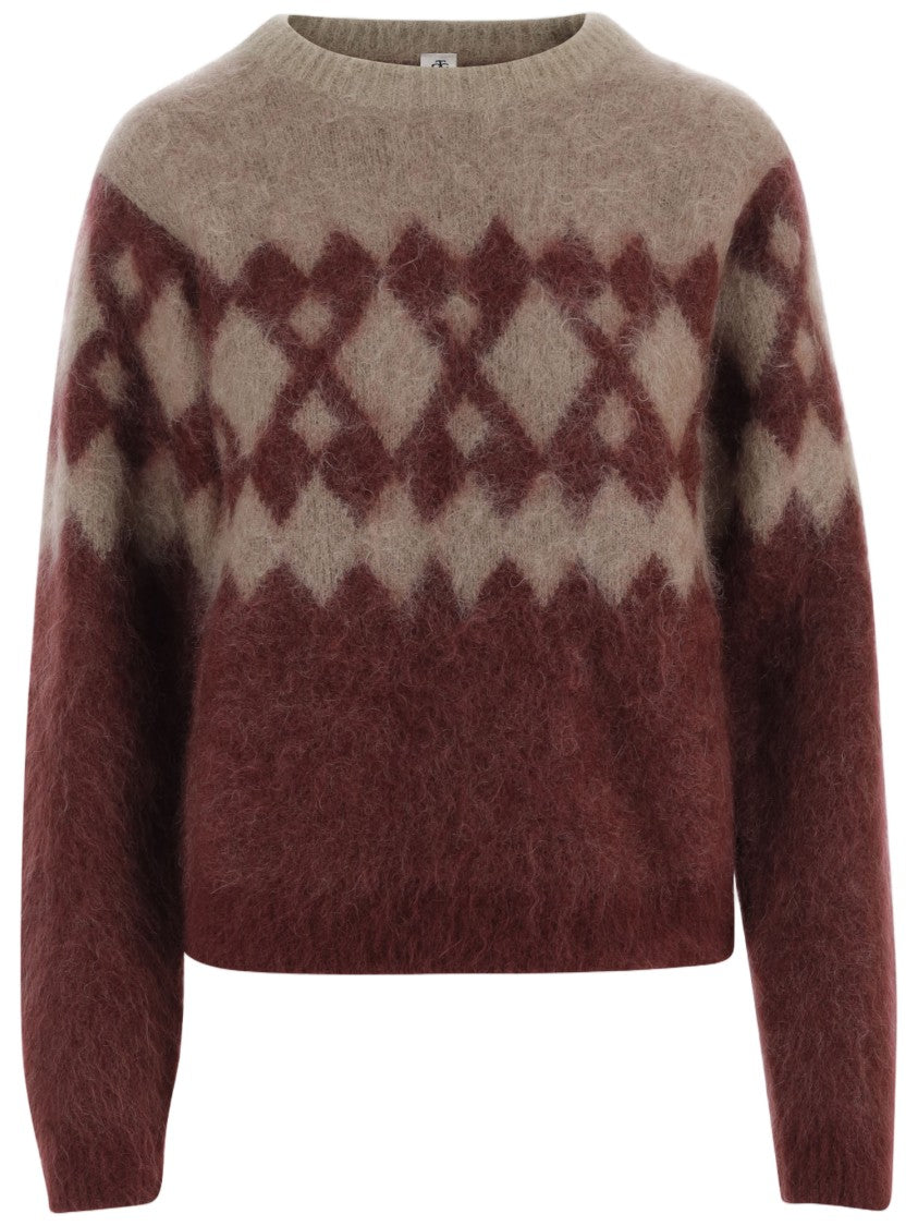 The Garment Geometric Patterned Stretch Mohair Sweater
