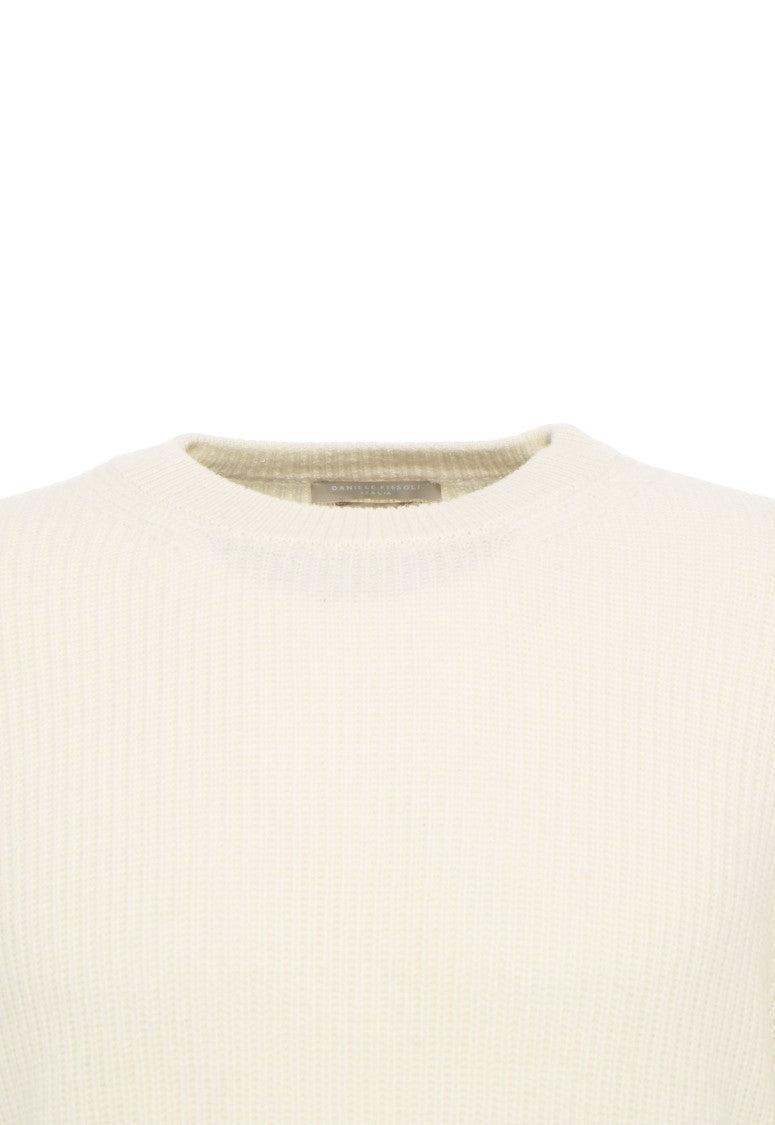 Daniele Fiesoli Ribbed Pullover Featuring Classic Round Neckline