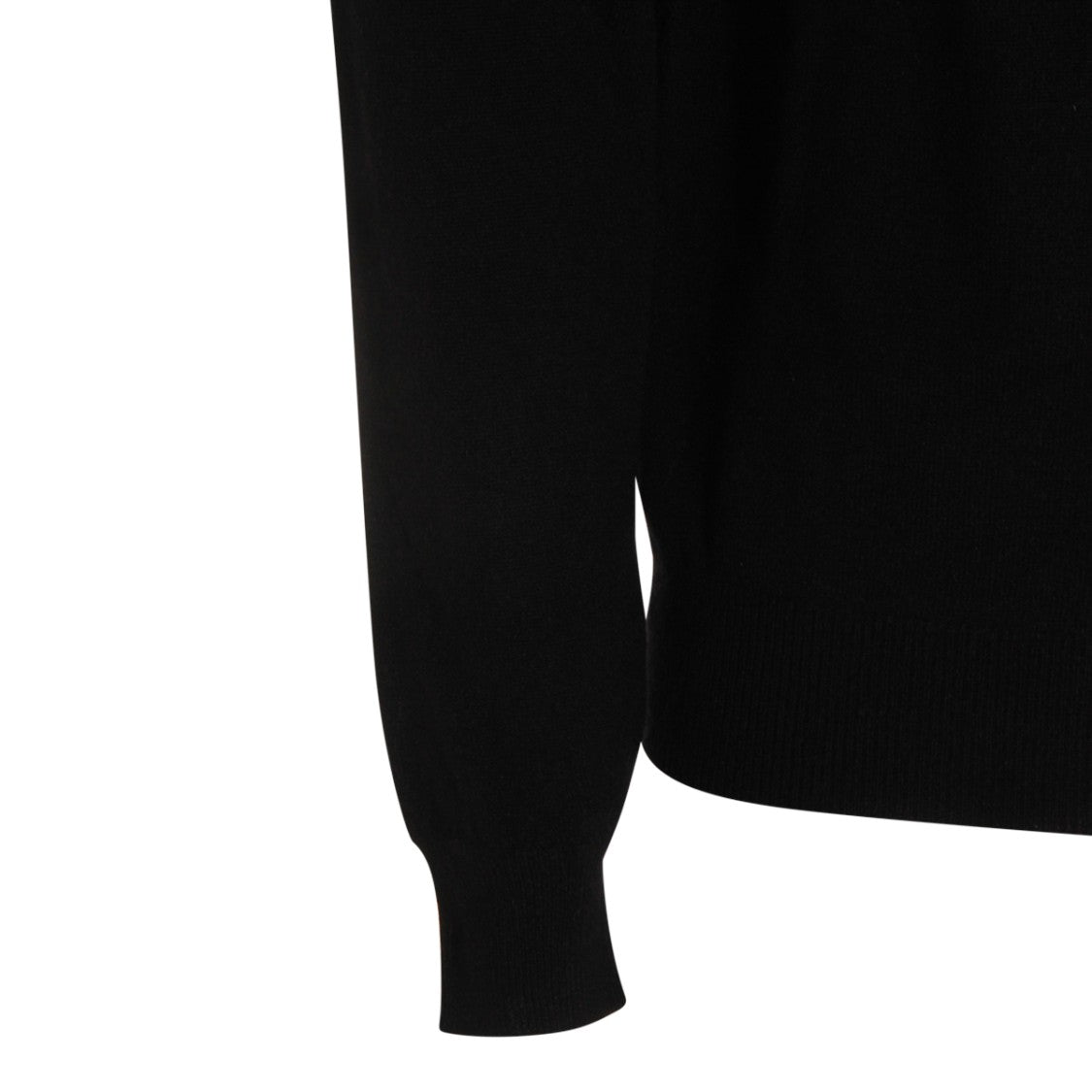 Malo Black High Collar Cashmere Knit Sweater