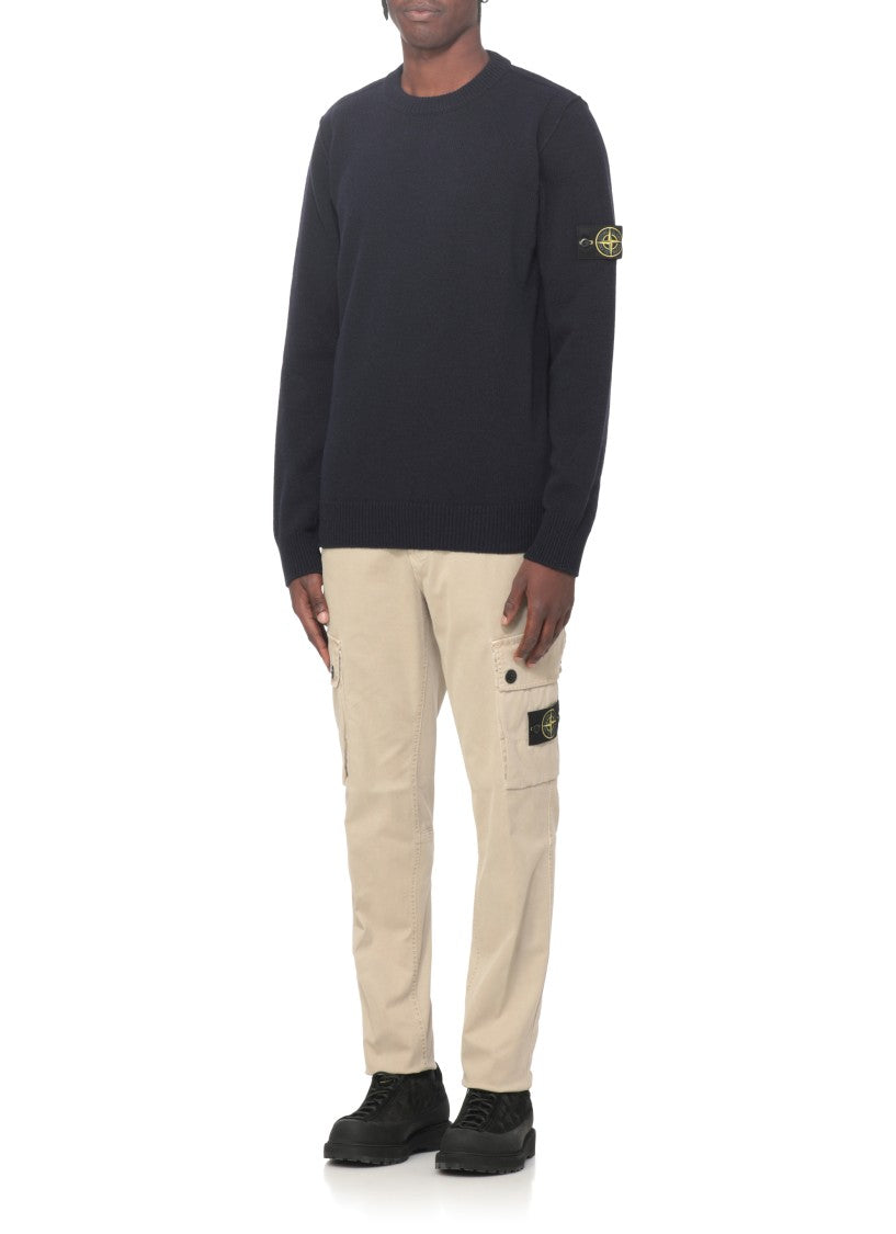 Stone Island Ribbed Knit Wool Sweater