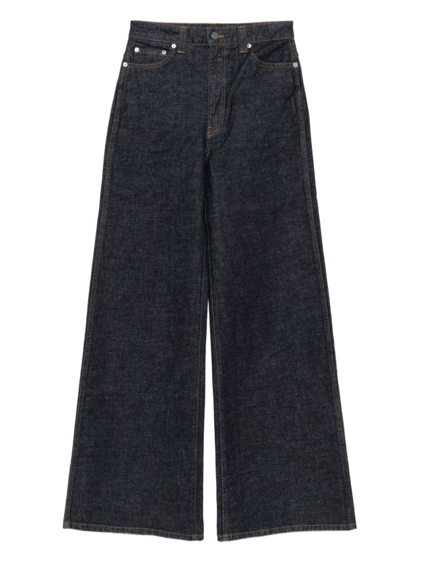 Khaite High-Waisted Wide Leg Jeans