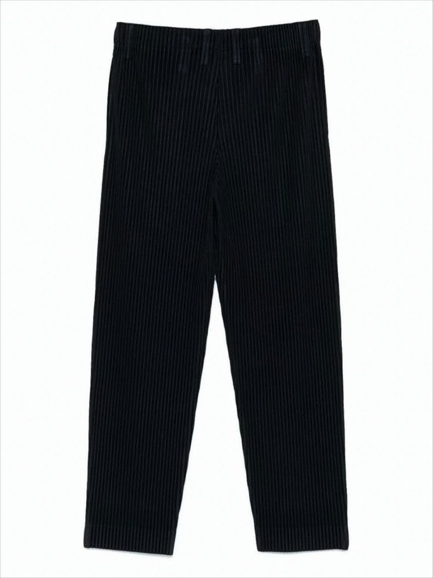 Homme Plissé Issey Miyake Pleated Straight-Leg Pants With Elastic Waistband