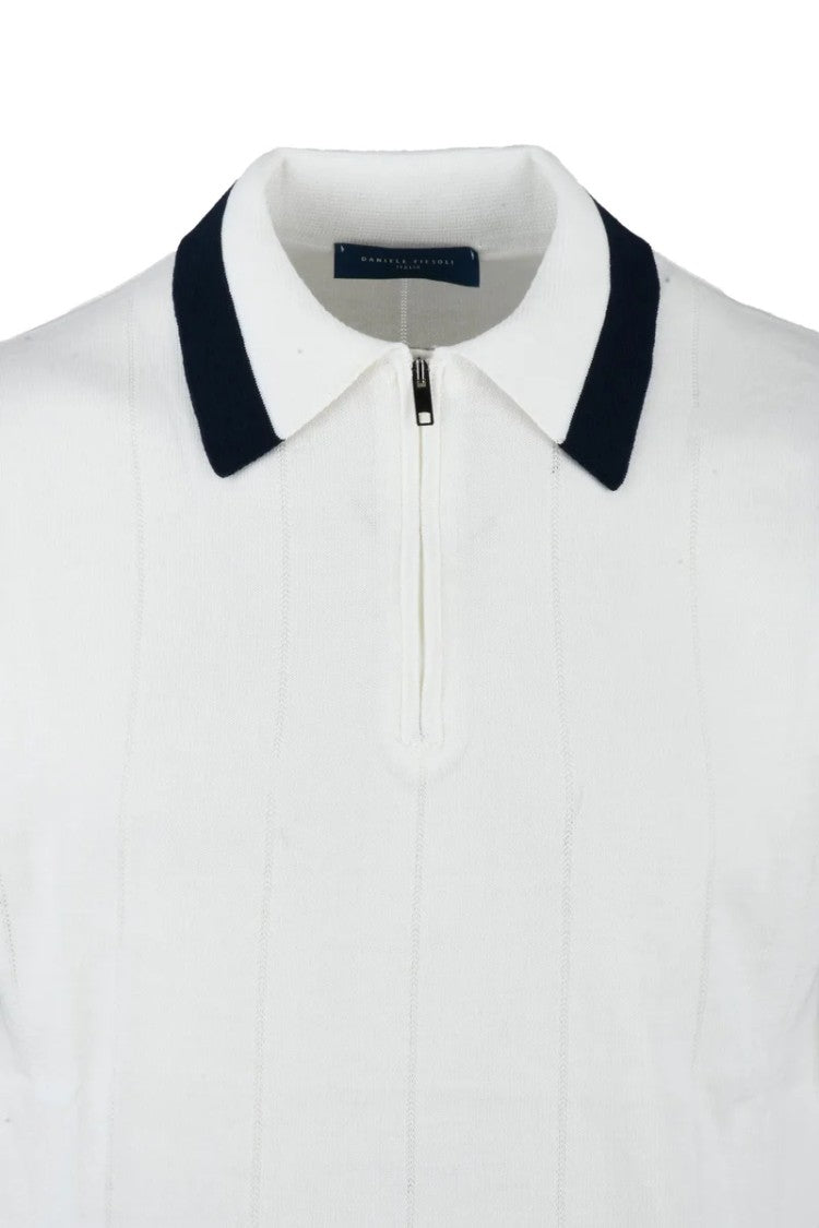 Daniele Fiesoli Zip Polo - White