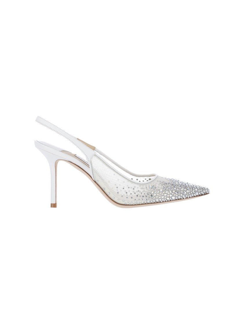 Jimmy Choo Pointed-Toe Slingback Heel With Rhinestone Adornments