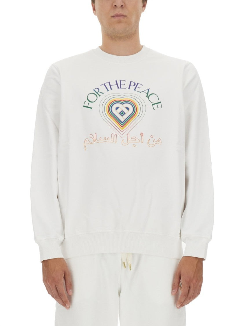 Casablanca Regular Fit White Sweatshirt
