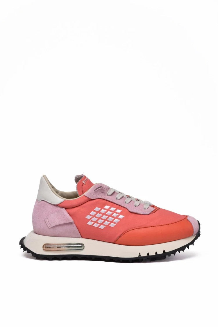 Be Positive Leather/Polyester Sneakers - Red