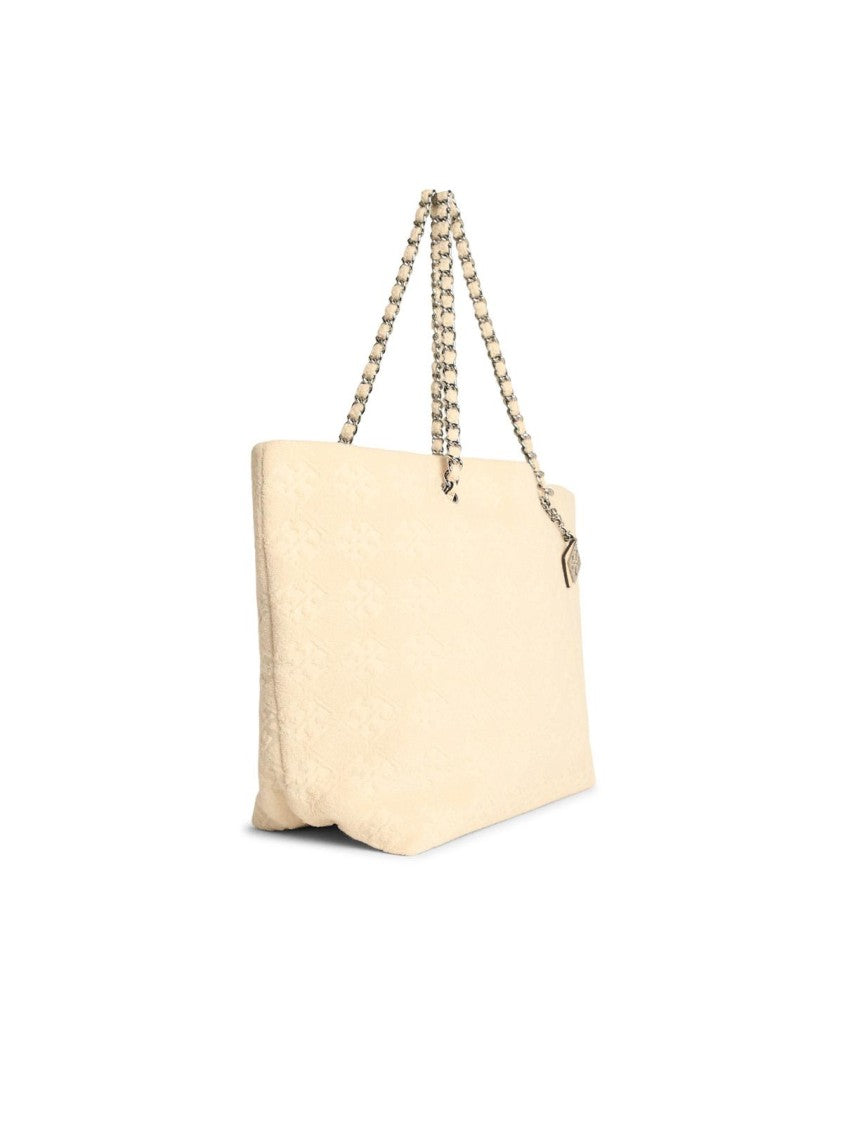 Tory Burch 'Shopping Ella' Ivory Fabric Bag