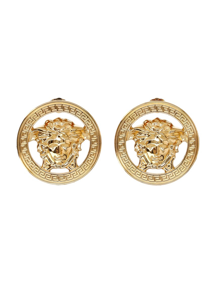 Versace Gold-Tone Medusa Head Earrings
