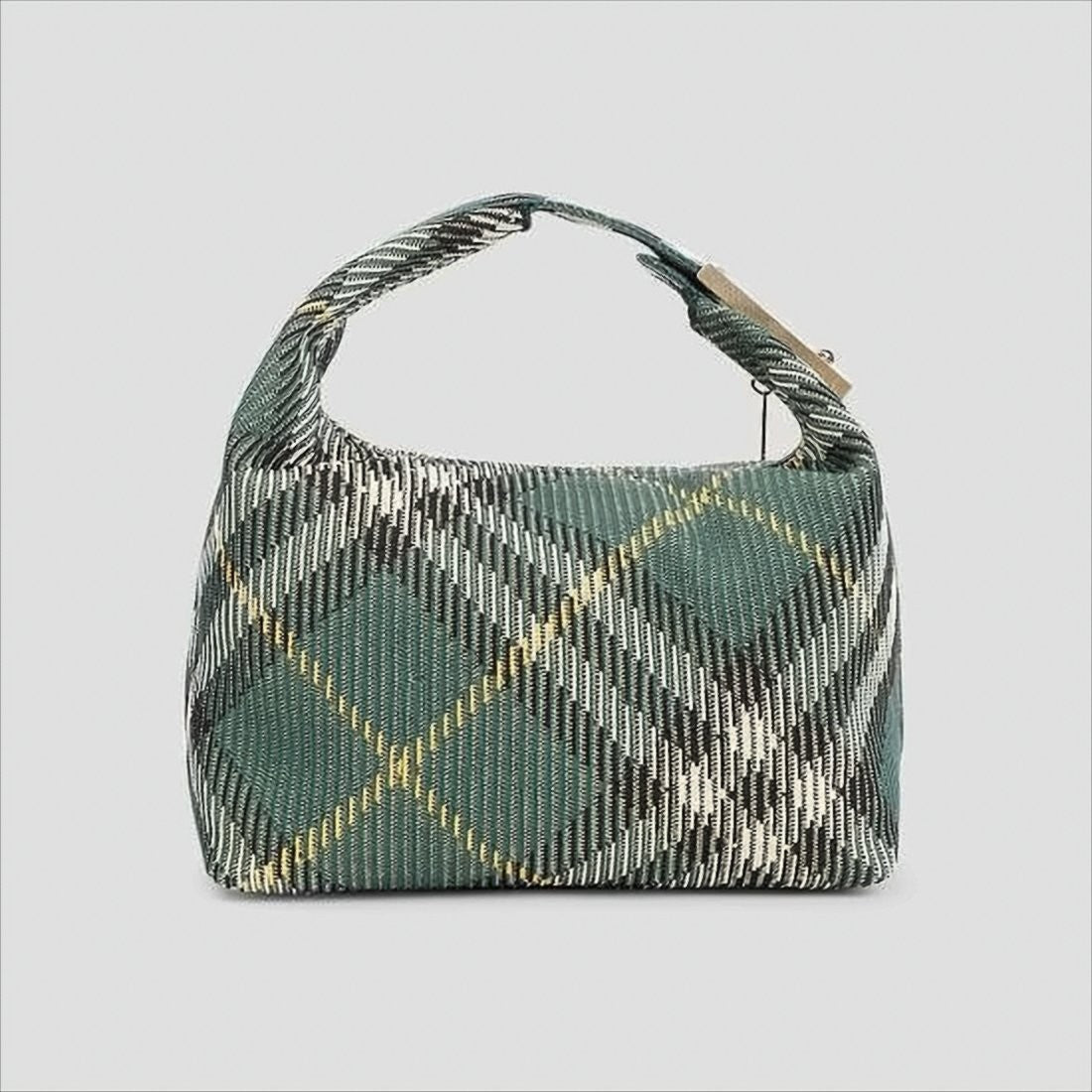 Burberry Structured Plaid Shoulder Bag