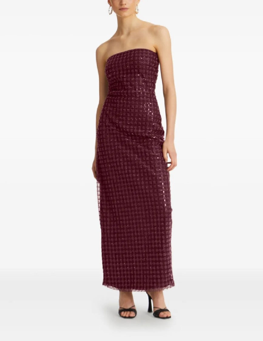 Rotate Beaded Maxi Tube Dress