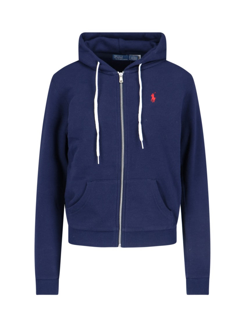 Polo Ralph Lauren Logo Zip Hoodie – Navy