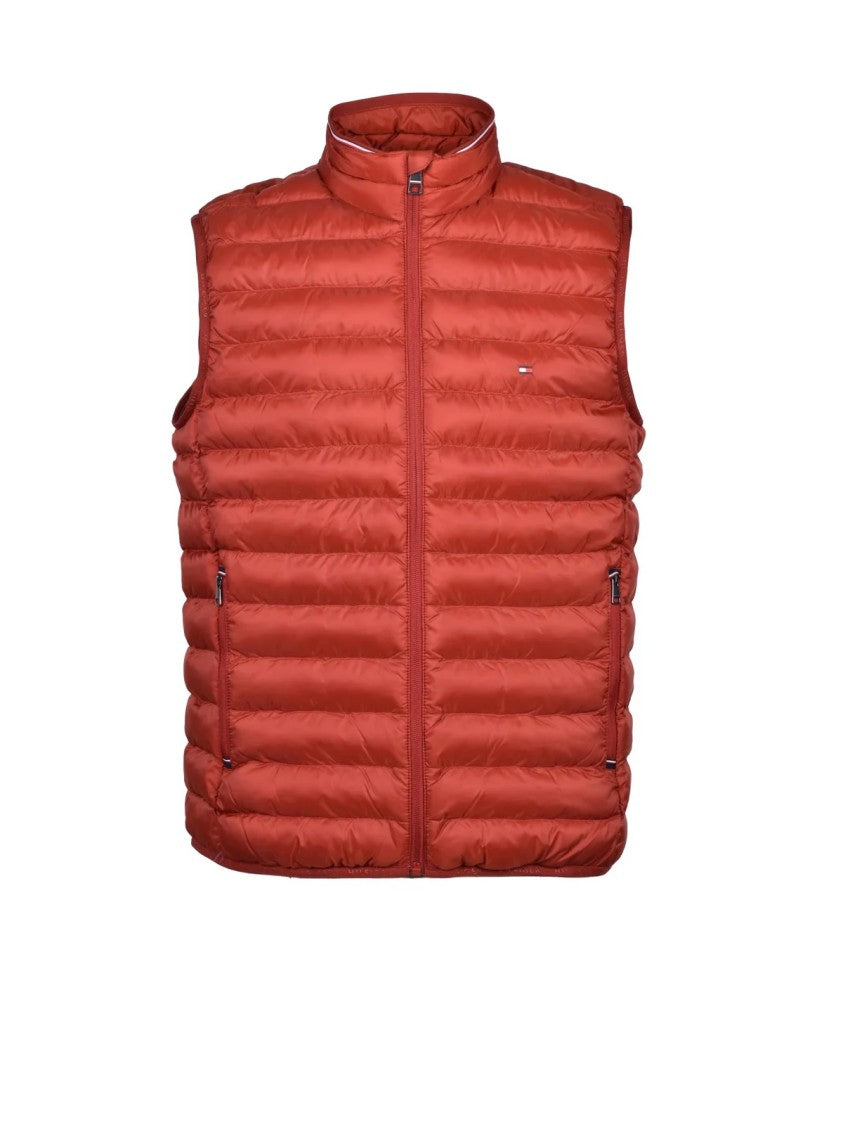 Tommy Hilfiger Rust Polyester Men's Padded Gilet