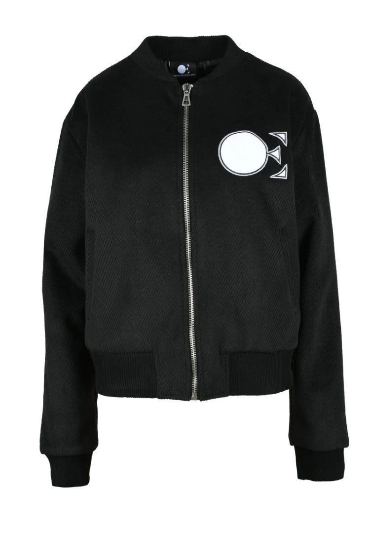 D. Rodriguez Black Polyester Women Bomber Jacket