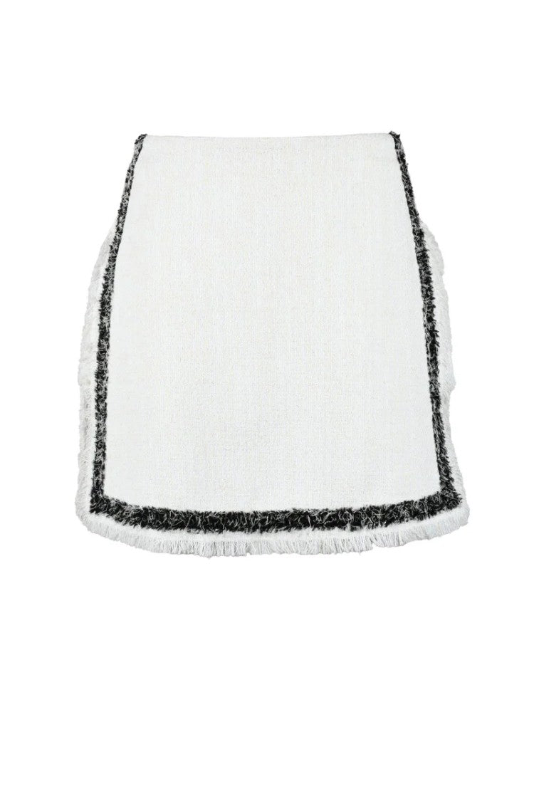 Msgm Mini Skirt Zip - White