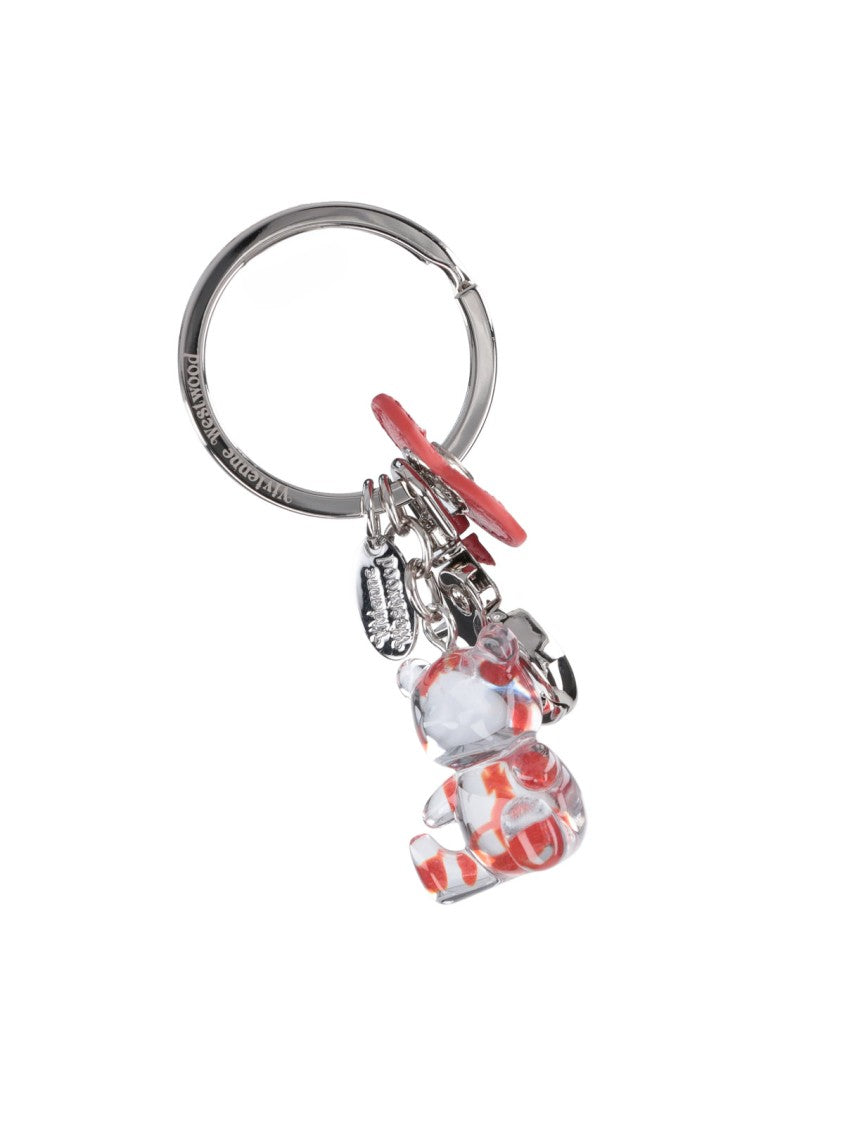 Vivienne Westwood Silver Teddy Resin Metal Keychain