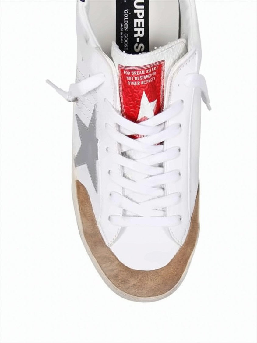 Golden Goose Low-Top White Leather Sneakers With Vintage Accents