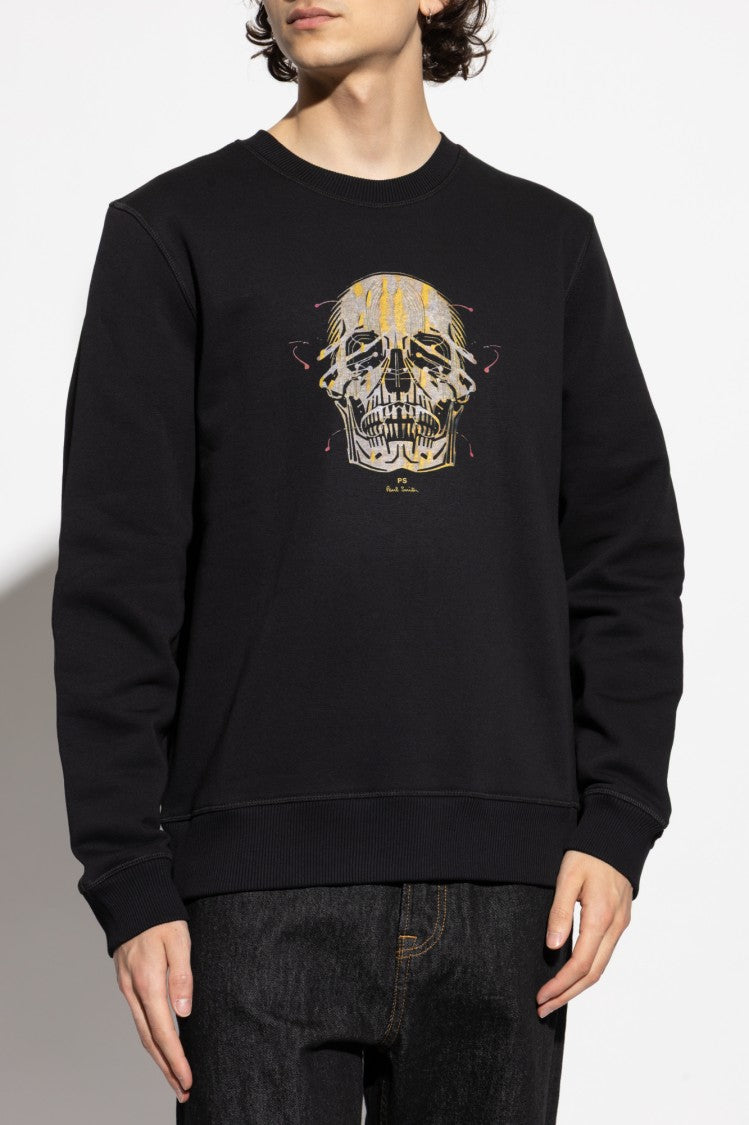 Paul Smith Crewneck Sweatshirt With Artistic Skull Print