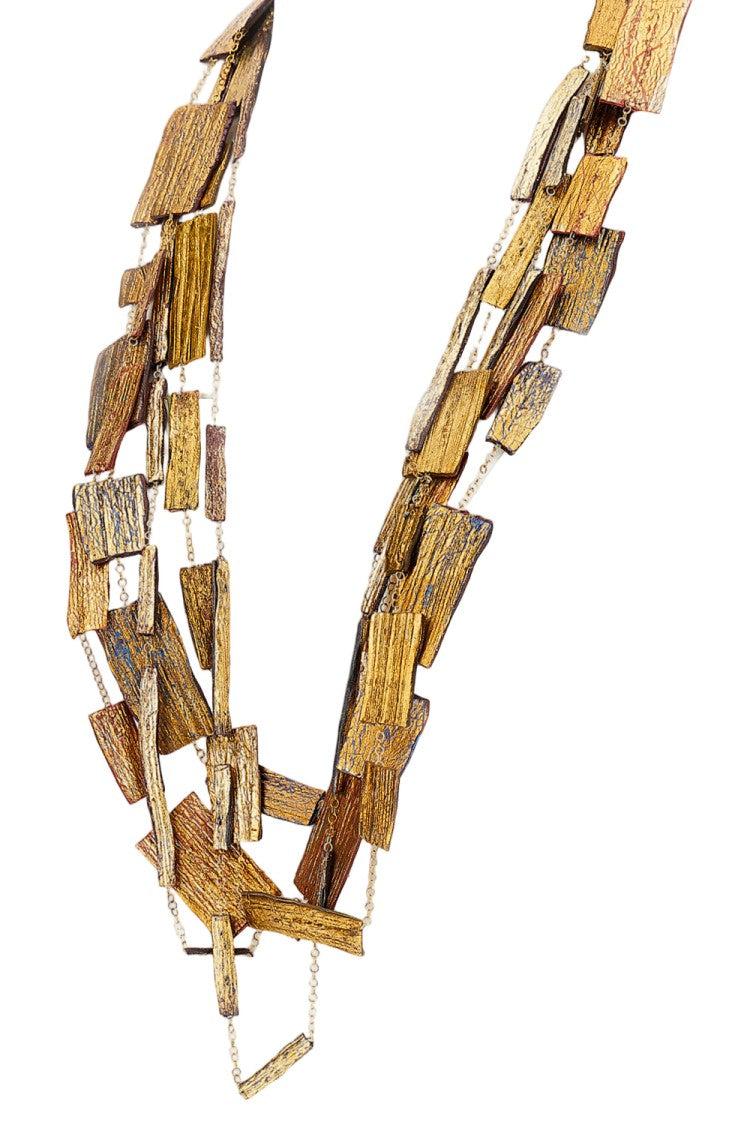 Gfw Layered Textured Necklace With Classic Clasp