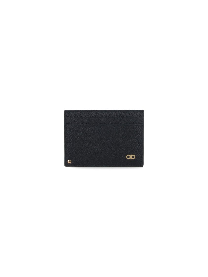 Ferragamo "Gancini" Card Holder - Black