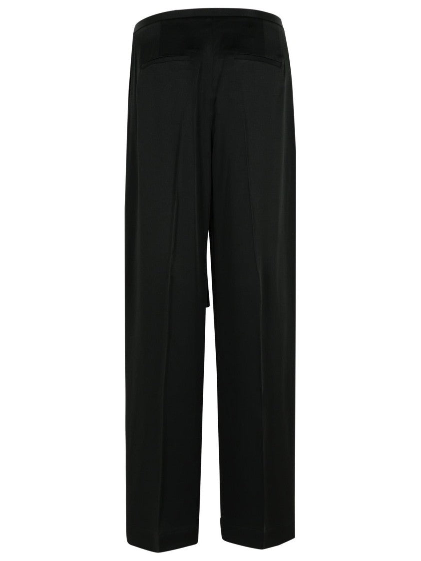 Róhe Black Acetate Blend Trousers