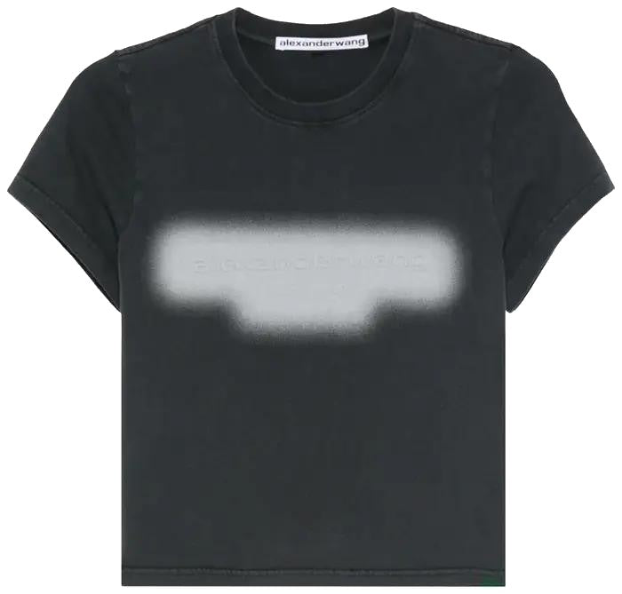 Alexander Wang Shrunken Tee W/ Emboss Graphic