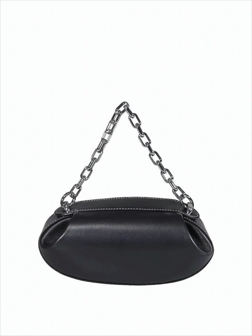 Yuzefi Elongated Oval Shoulder Bag With Chain Handle