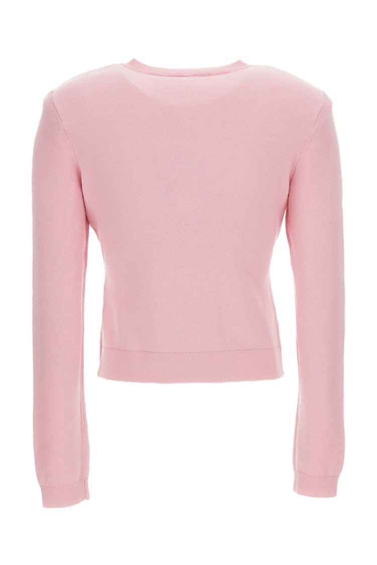 Self-Portrait Pink Floral Knit Crewneck Jumper