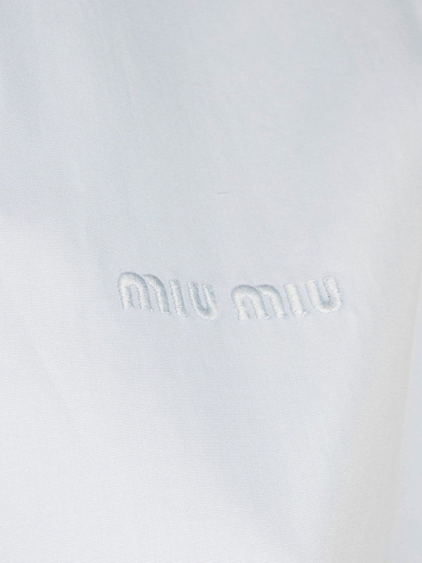 Miu Miu Poplin Straight-Fit Button-Down Shirt