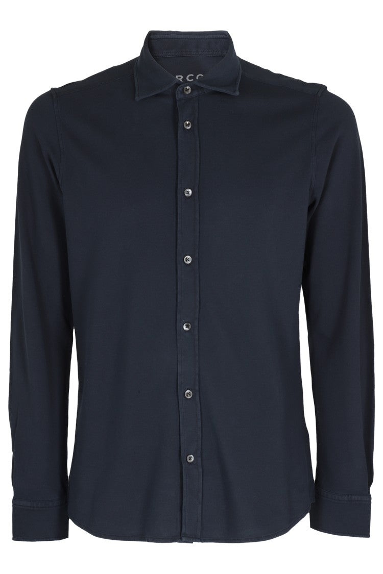 Circolo 1901 Navy Blue Super-Light Piquet Shirt