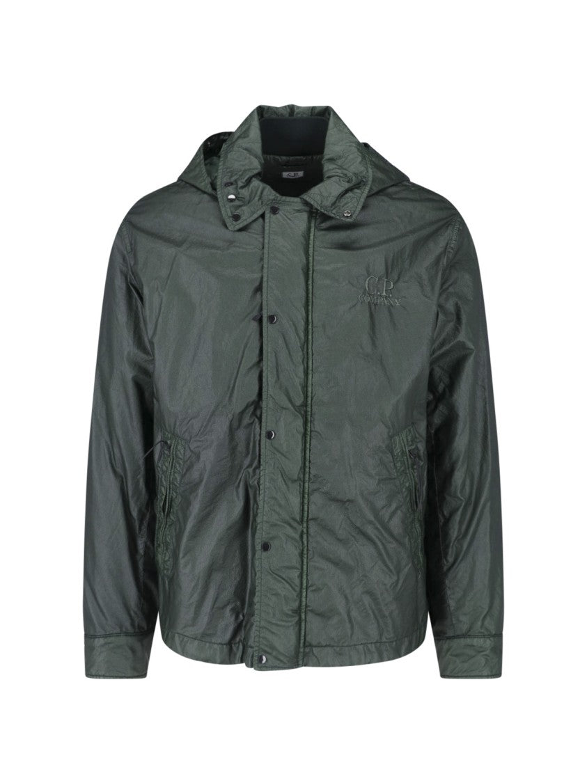 C.P. Company Hooded Jacket With Integrated Goggles And Textured Fabric